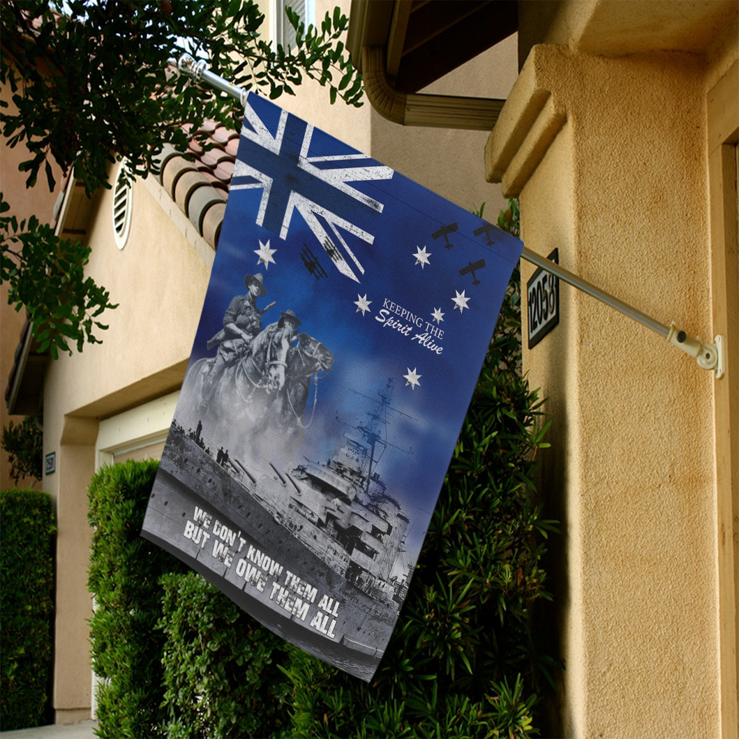 Australia Flag Parade Anzac Day Remember All The Battles Fought Blue